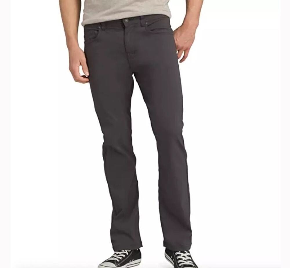 Prana Brion Slim Fit Nylon Stretch Grey Hiking Pants Mens 30x34 *1965551 EUC